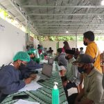 Pelaksanaan Vaksinasi ke dua di Puskesmas Samboja